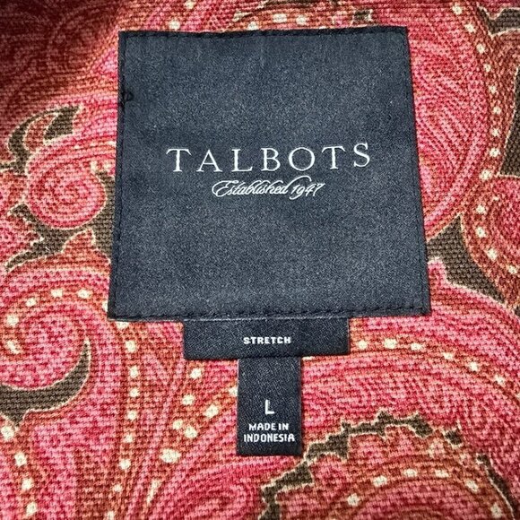 Talbots Paisley A-Line Stretch Back Pleat Swing Coat Sz L - Picture 8 of 9